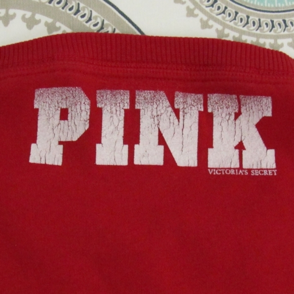 PINK Wisconsin Badger Distressed Sweatshirt M - Picture 6 of 6